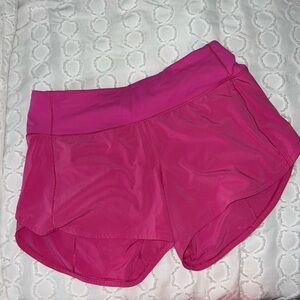 Lululemon Sonic Pink Speed Up Shorts